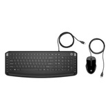 Teclado Y Mouse Con Cable Hp Pavilion 200 (negro) Usb-a Con