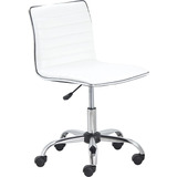 Btexpert Silla De Trabajo Acanalada Sin Reposabrazos, Blanc.