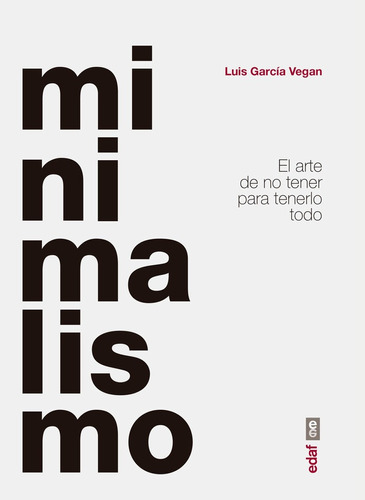 Libro Minimalismo - Garcia Vegan, Luis