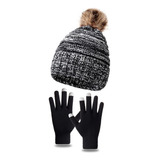 2p Unisex Guante Para Frio Gorros Tejidos Y Guantes Invierno