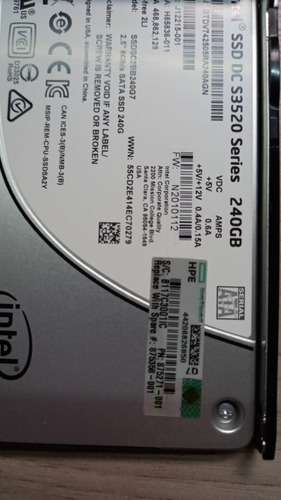 Disco Hp Sps-drv 240gb Ssd Sata Ri Sc 6g 2.5 875358-001