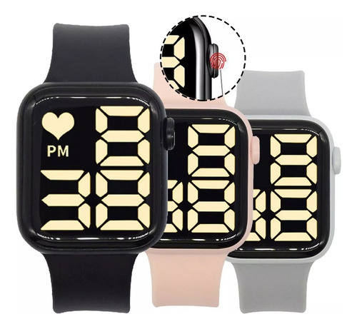 Reloj Led Digital Watch Touch Unisex Mayoreo 3pcs