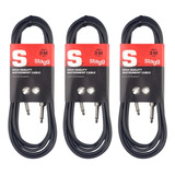 Cable Plug-plug 3 Metros Stagg Sgc3 Pack X3