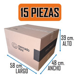 Caja De Cartón Mercado Libre E-commerce 58x48x39cm 15 Piezas