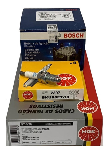 Kit Cables Y Bujias Ngk Y Bobina Bosch Bora 2.0 8v