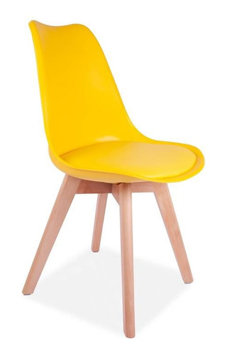 Silla Tipo Eames Tulip Asiento Acolchado Minimalista