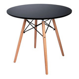 Mesa De Comedor Eames 100cm Redonda - Negra