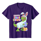 Camiseta Divertida De Pascua Con Diseño Dinosaurio Xs Niño