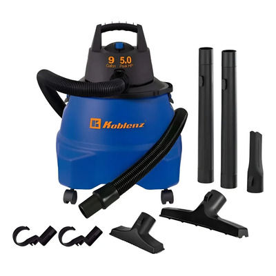 Aspiradora Seco Mojado Koblenz Wd-9 L212 de 9 Galones 5.0 Hp Función 3 en 1 para Secos, Líquidos y Sopleteo Filtro PlisadoColor Azul\u002FNegro | Envío gratis
