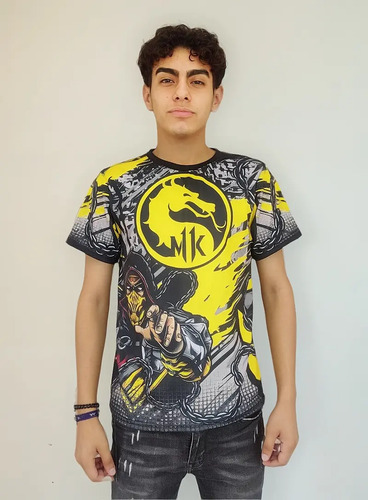 Playera Sublimada Infantil Scorpion Mortal Kombat