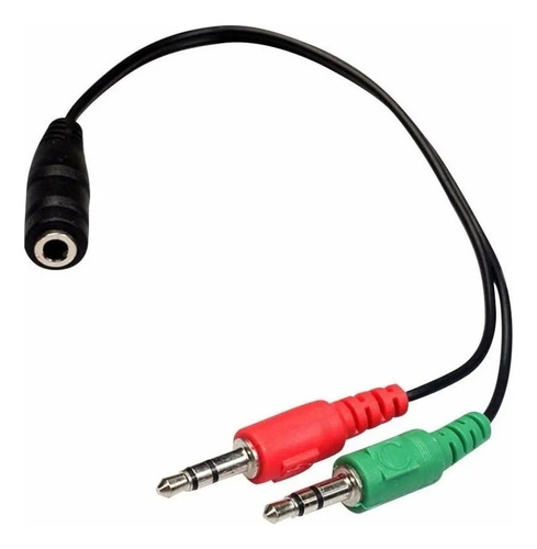 Cable Adaptador Audio Mini Plug 3.5mm A Mic Y Auricular Pc