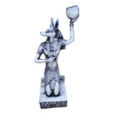 Figura De Resina Anubis Con Vasija #114