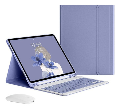 Funda Con Teclado Y Mouse Para iPad 9/8/7 10.2 Pulgada