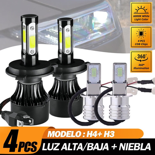 Kit Faros Auto Led Para Nissan 12000lm Luz Alta Y Baja