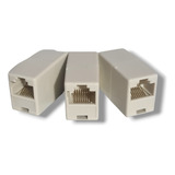 Pack De 3 Conector Copla Rj45 Cat5/cat6 Lan Acoplador Hembra