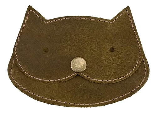 Cartera Tarjetero Thot Ra Monedero De Piel Figura Gato P-112