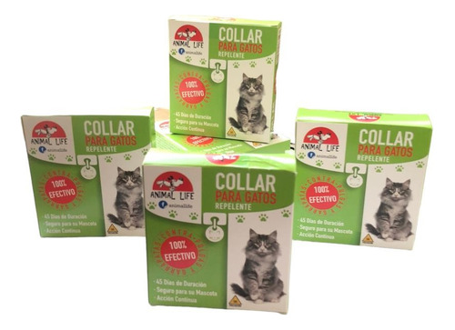 Pack X10 Collar Antipulgas Garrapatas Repelente Gatos Contin