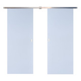 Porta Dupla Branco Prime 210x120 C/kit Aluminio