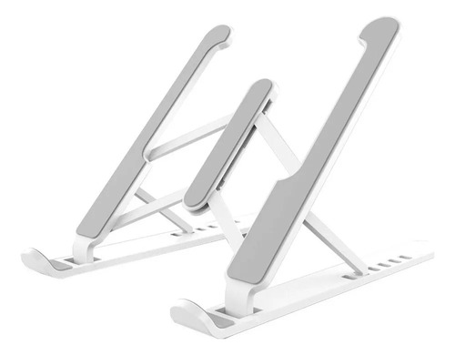 Soporte Notebook Plastico Regulable Ergonomico Stand Tablet Color Blanco Nictom