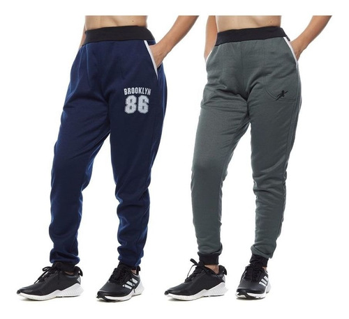 Kit 4 Calças Moletom Jogger Feminina Flanelada Atacado 