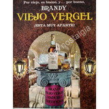 Cartel Publicitario Retro Brandy Viejo Vergel 1968