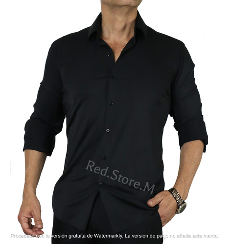 Camisa Hombre Elasticada Colores