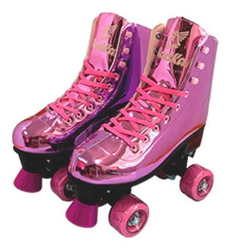 Patins Shine 4 Rodas Clássico Ajustável Brilhante Fênix Quad