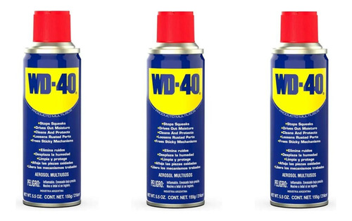 Pack X 3 Wd 40 Lubricante Aerosol Multiusos X 155g