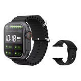 Smartwath Jl12 Ultra2 Reloj Inteligente Doble Toque Carga Inalámbrica Llamadas Notificaciones Deportes Sensor De Ritmo Cardiaco Isdewatch Negro