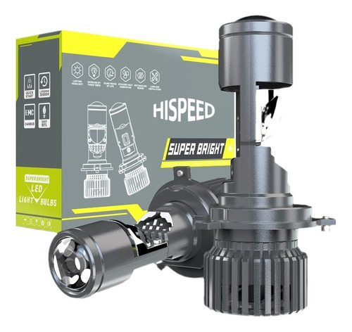 Hispeed® Kit Focos Led H4 Proyectores Lupas 1 Par