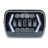 Faro 5x7 Universal Cuadrado Angel Eye Arrow Drl Alto Y Bajo