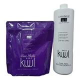 Decolorante En Polvo Azul Kuul 500gr + Peroxido 30vol 870ml