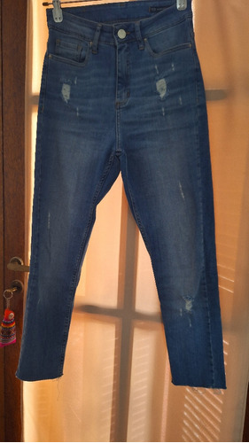 Jeans Ver Mom Chupin Talle 26 Celeste