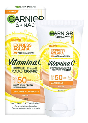 Tratamiento Hidratante  Garnier Express Aclara Tono Medio 