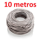 Cabo Rede Cat5e Branco 10m Metros Internet Pronto Usar Uso