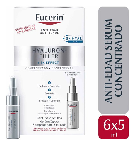 Serum Eucerin Hyaluron Filler Concentrado Antiedad X 6 Amp