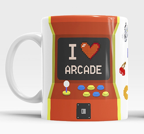 Taza Arcade Maquinitas Gamer Retro Vintage