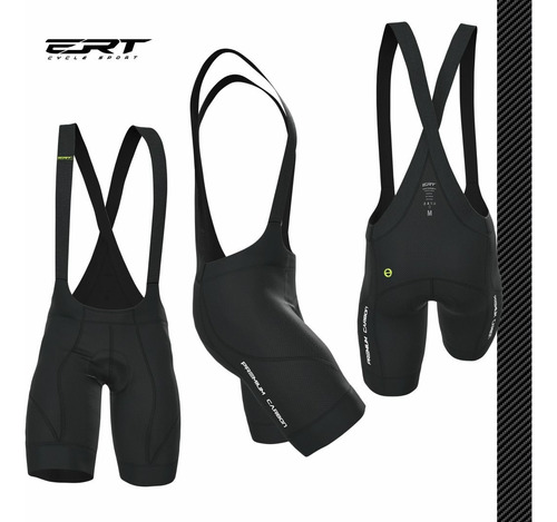 Bretelle Bermuda Ciclismo Premium Carbon Ert Pedais Longos 