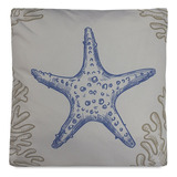 Capas De Almofada Avulsa Estampada Trend 42x42cm - 1 Peça Cor Estrela Do Mar