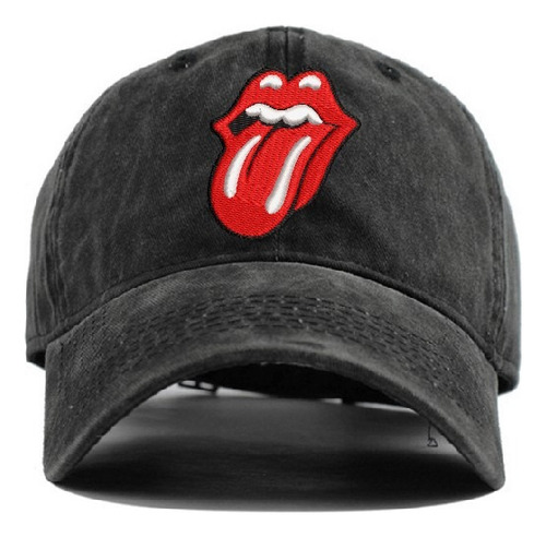 Gorro Jockey Desgastado The Rolling Stones Bordado