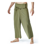 Pantalones De Lino Estilo Pescador Tailandés Para Hombre Y M