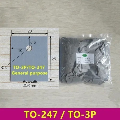 Thermal Pad To247 To-3p Isolador Transistor Silicone 160 Uni