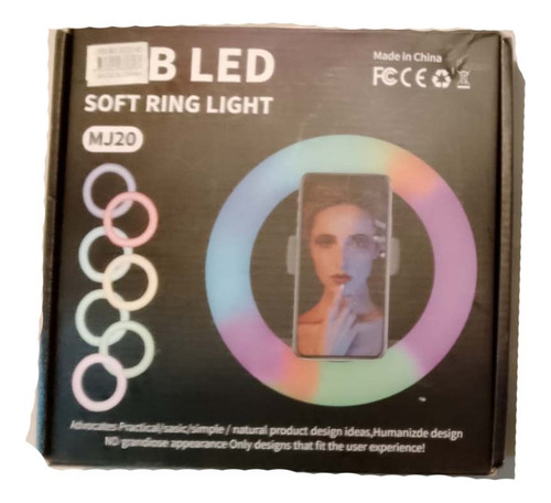 Ring Light Rgb Live Usb Com Luz Branca 20 Cm Mj20