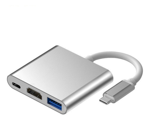 Adaptador Tipo C A Hdmi 4k Hub Convertidor Hub Usb3.0 3 En 1