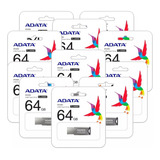 Kit 10 Memoria Usb 64gb Adata Uv250 Auv250-64g-rbk 2.0 