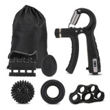 Set Hand Grip Ejercitador Manos Y Antebrazo Fitnics 10-60 Kg