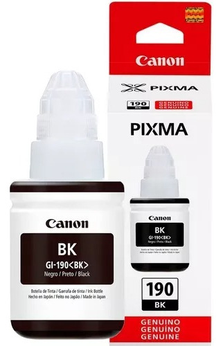 Botella Tinta Canon Gi-190 Original Pixma G2100 G3100 G4100