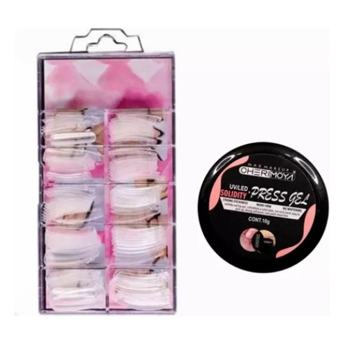 Pack Soft Gel Cherimoya ( Set 100 Tips + Press Gel )