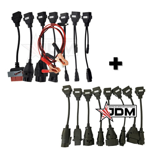 Kit 16 Cables Adaptadores Autos Y Camiones Delphi Autocom 