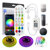 Mini Controlador Wifi Alexa Google Home Para Rgb Tira Led